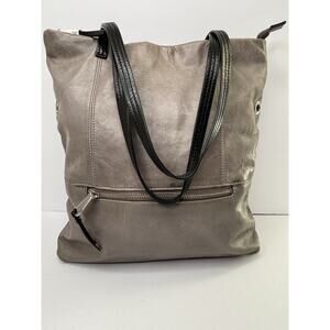 Hobo International Gray- Pewter Shoulder Bag Leather Purse